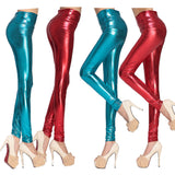 Waist Slim Fit Leather Stretch Bright