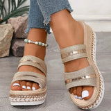 And Cool Slippers Women Wear 2025 Summer New Round Head Casual Large Size Loose Cake Thick Bottom Roman