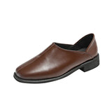Women 2025 New Women's Shoes Spring Korean Version Of The Small Leather Shoes Women Wear Flat Shoes Legs Casual Lazy
