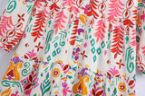 Spring Women's Long Sleeve Positioning Print Dress