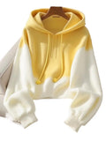 Vintage Loose Lazy Design Hooded Sweater Jersey 2025 New Women's Knitting