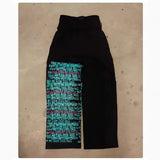 Popular Green Code Series Printed Young Single-Waisted Wide Leg Trousers