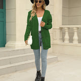Long Coat Women's Long Dress Long Female Solid Color Mah-Button Cardigan Long-Sleeved British