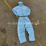 Alcatraz's New Street Ins Hoodie Zip-Down Jacket Loose Trousers