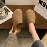 Sen Boken Bagged Slippers Women's New Spring And Autumn Fashion Thick Letter One Foot Lazy Half