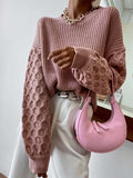 Women Pullover Sweater Autumn Winter Knitted Casual Solid Jumper Tops Fashion Loose Long Sleeve