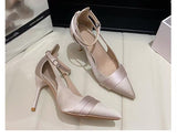 2025 Early Autumn New Thin Heel High Heels Temperament Small Tip Finger Thin And Sexy Purple Rhyme Sandals