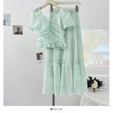 Summer French Temperament Elegant Niche High-End Repair Body High-Waisted A-Character Skirt Fashion