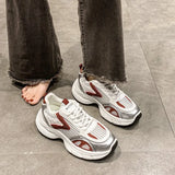 Trend Thick-Bottomed Old Dad Shoes Women's 2025 Summer New Color Mesh Breathable Women's Shoes Casual Sports