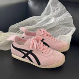 Derain Women's 2025 Spring And Summer Korean Edition With Pink Ballet Little White Shoes Flats Commer'an Casual Agan