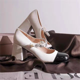Mary Treasure Shoes In The Spring Of 2025 New Small Fragrant French Leather Shoes Women's Coarse Heels Women's Single