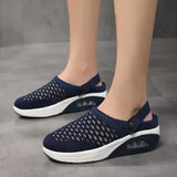 Flying Woven Bun Head Single Shoes Women Summer Half Drag Light Air Cushion After Mixing Sandals