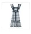 Women's Clothing Explosion Square Collared Color Splicing Dress Fashion Thin