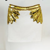 Star Fashion New Heavy Industry Nails Studded Metal Chip Hanging Neck Vest