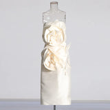 Famous Temperament Style Dress Dress 2025 Summer New Fashion Three-Dimensional Flowers With Braided And Bare Back Dress