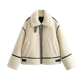Women's Clothing Explosion Of Lamb Wool Coat Female Locomotive Fur Locomotive Thick