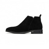 2025 New Youth Pointed Head Big Head Help Low Tube Anti-Villy Skin Thick Bottom Fashion Men's Martin Boots