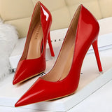 Shoes Fashion Woman Pumps Patent Leather High Heels Stiletto Heels Occupation OL Office Shoes Sexy Heels Plus Size
