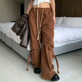 Elastic Waist Straight Leg Cargo PantsOutfit