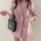 Zingj Small Suit Jacket 2024 Spring Plus Size Korean Version Slim Design British Wind Lady Small Suit Suit