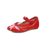Zingj Shoes Single Shoes Embroidered Cloth Shoes One Foot Pedal, Embroidered Shoes Ethnic Wind Cloth Shoes Casual Women's
