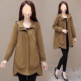 Women's Trench Coat Lady 2024 Spring And Autumn New Large Size Loose Thin Casual Versatile Long Coat Female Coat-Outfit