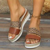 And Slippers Women's New Large Size 43 Rope Bottom Thick Bottom Fish Mouth Sandals