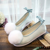Zingj Shoes, Hanfu Shoes Ancient Style Ancient Costume Flat National Style Pure Color Lovely Girl Bright Cloth