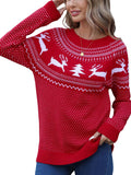 Sweater Women's Jabbing Autumn And Winter Loose Knitted Round Collar Casual