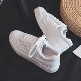 Style Solid Color Small White Shoes Women 2025 Summer New Simple Casual Shoes Women's Low-Help Thick Plate