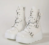 Thick Boots 2025 New Rivetered Pants Martin Boots Women's Dark Punk Locomotive