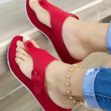Women's Shoes 2025 Summer New Women's Cool Slippers Beach Loose Cakes And Thick-Solled