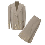 Spring And Summer New Intention Graffiti Hot Loose Version Of The Suit + Half Skirt Two-Piece Set Female