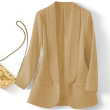 Zingj East Hot Style Spring And Autumn Temperament Commuting Solid Color Lapel Long Sleeve Small Suit Korean Version Coat