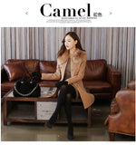 And Winter Long Female Hair Coat Han Hair Collar Coat
