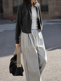Sense Simple Collar Jacket 2025 Spring And Autumn Dopamine Eye-Catching Basis Simple Waffle Coat