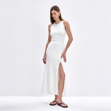 Autumn And Winter Hot Vest Sweater Skirt Elegant Open Fork Tight Skirts
