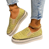 Version Of Students Casual Board Shoe Pine Cake One Foot Pedal Four Seasons Water Diamond Pine Cake Thick-Soled Lefu Breathable Flat Sole Single Shoes