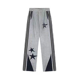 Vintage Star Print Sweatpants-Outfit