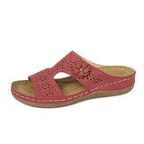 Asia Large-Size Hollow Flowers Thick Bottom Slippers Female Font And Beach Cool Slippers