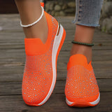 Women's Shoes 2025 New Round Head Slope And Fashion Hot Diamond Sports Leisure Pedal Women's