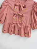 Women's New Embroidered Short-Sleeved Shirt