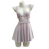 Lace Pajamas Women 2025 New Summer Pure Ice Silk Thin High-End Feel Chest Pad Sling