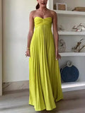 Women's Dress Solid Color Thoracic Skirt Skirt Sleeveless Fashion New Female