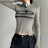 Long Sleeve Distressed