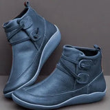 Women's Shoes British Style Shoes Martin Boots Women's Fashion Pure Color Short Boots Casual Large Size Women's
