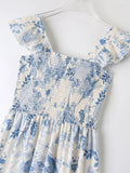 Women's Flying Flying Sleeve Print Sling Dress