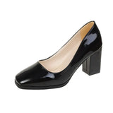 Casual Women's Shoes 2025 Spring New Fashion Square Head High Heel 4243 Large Women's