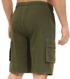 Pants Solid Color Multi-Pocket Fake Two Double-Layer Overalls Five-Point Fitness Running Leisure Sports