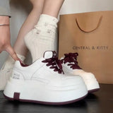 Small White Shoes Women's Shoes New Bread Shoes Sports High-End Casual Shoes High Single Shoe Lace Board